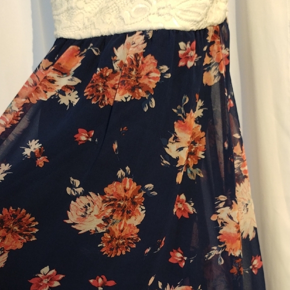 AUW High Low Dress With Floral Pattern - Picture 16 of 17